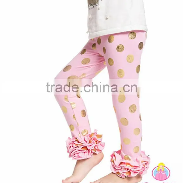 New Design Wholesale Cotton Ruffle Icing Pants for Baby Girls photo-6