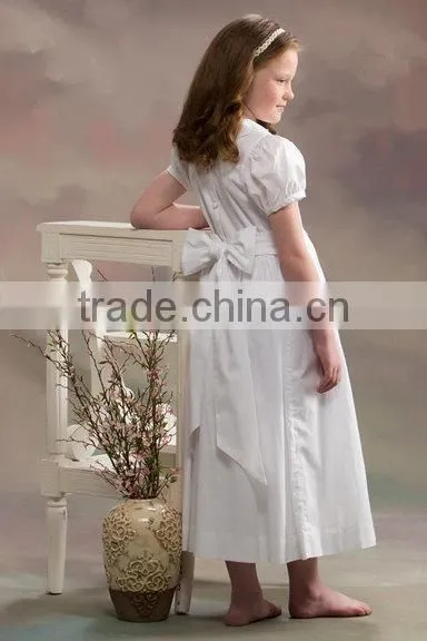 Hot Selling White 1-6 Years Old Baby Girls Summer Long Dress photo-3