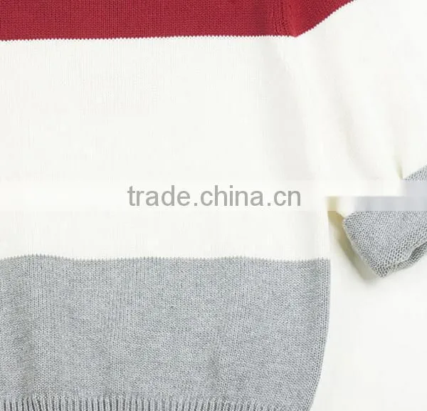 Hot Sale Hand Knitted Wool Kids Sweaters With Ribbing Neck Cotton Sweater Outwear For Children photo-4
