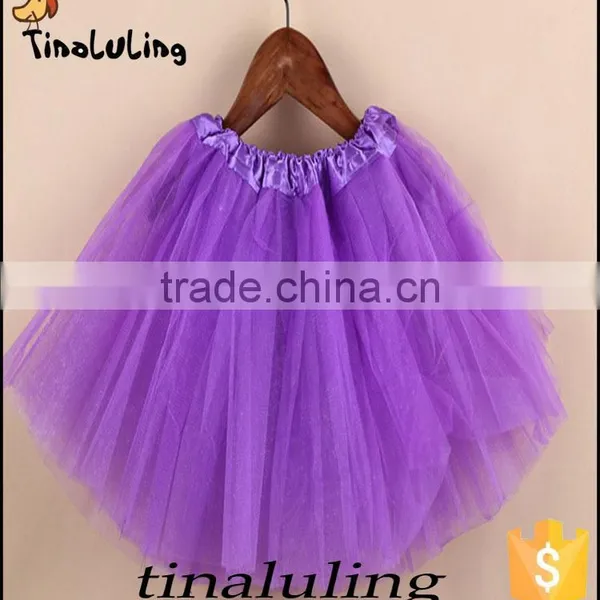 Brand New Girls Lilac Skirts Children Dance Wear Tutus Kids Pettiskirts Tulle Fabric Fancy Tutus photo-3