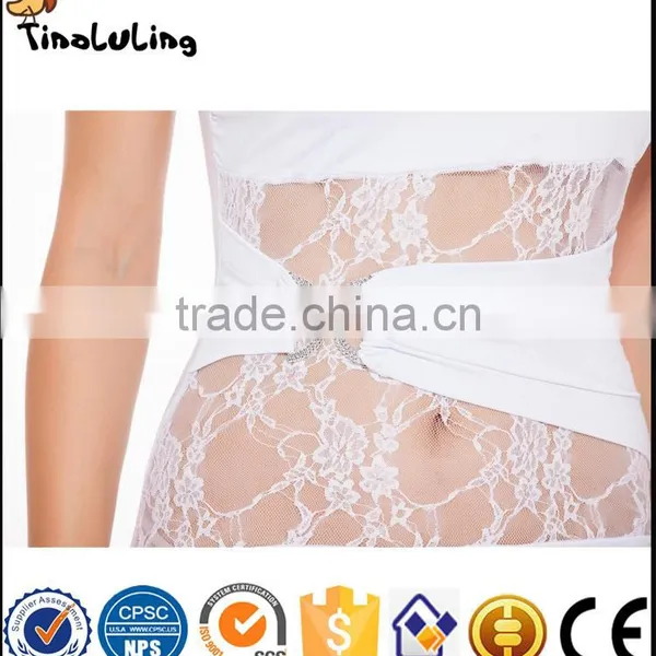Sexy White Sleepwear Lace Mature Sleepwear With G String Panty Women Sexy Lingerie photo-6