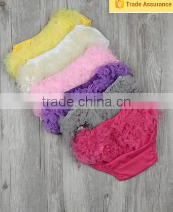 Comfortable Baby Clothes Lace Ruffle Bloomer Infnat Baby Shorts Bloomer photo-3