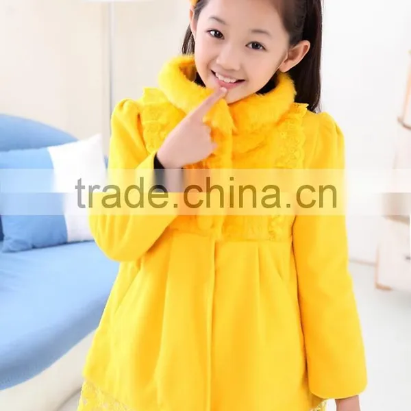 Autumn and Winter Girls in Children in the Long Fur Coat Imitation Suede Windbreaker Jacket photo-2