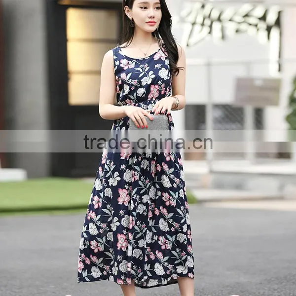 China Whosale Cheap Flower Girl Chiffon Dress Boho Maxi Long Beach Dress photo-4