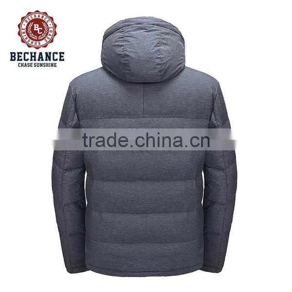 100% Nylon Wind Proof Grey Men Jacket With Hood photo-2