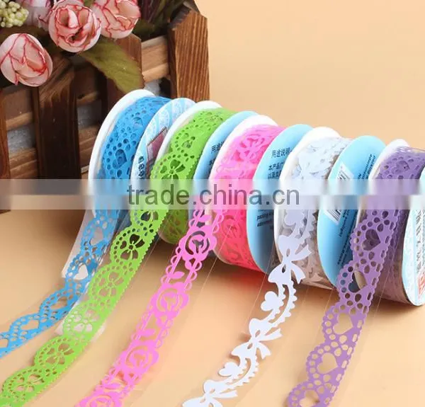 1.5cm*1m Multicolor Lace Tape,PVC Tape DIY Washi Tape Cartoon Characters Adhesive Paper Tape photo-2