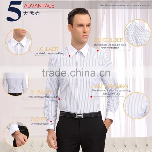 2015 Latest Design Men's Business Shirt Of Short Sleeve (DSHM027) photo-3