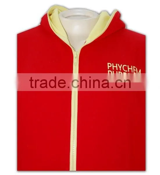 Lastest Product Best Price Plain Red Comfortable Custom Made Lined Hoodie photo-5