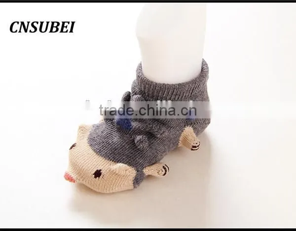 3D Animal Cartoon Design Non-slip New Born Baby Fashion Soft Socks for Infant photo-6