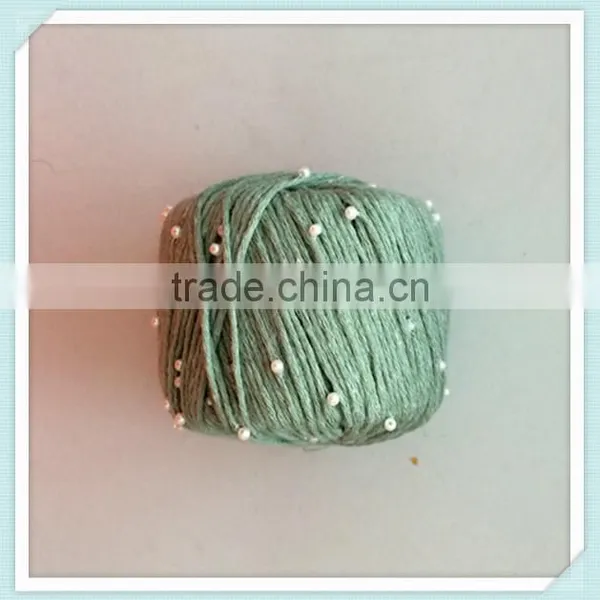 Best Sell 100%cotton Yarn For Knitting With White Jewelry photo-4