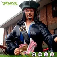 Life Size Fibergalss Pirate Statue for Amusement Park Decoration