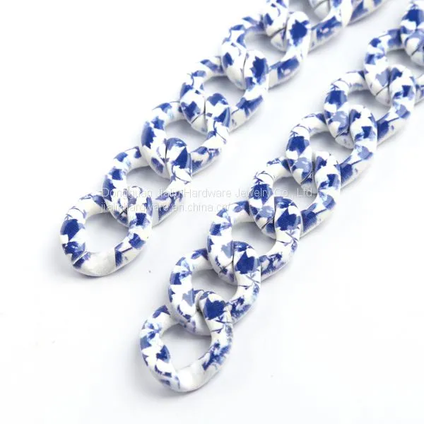 Porcelain Charm Aluminum Chain 3D Printed Style Large Chain Strap photo-2
