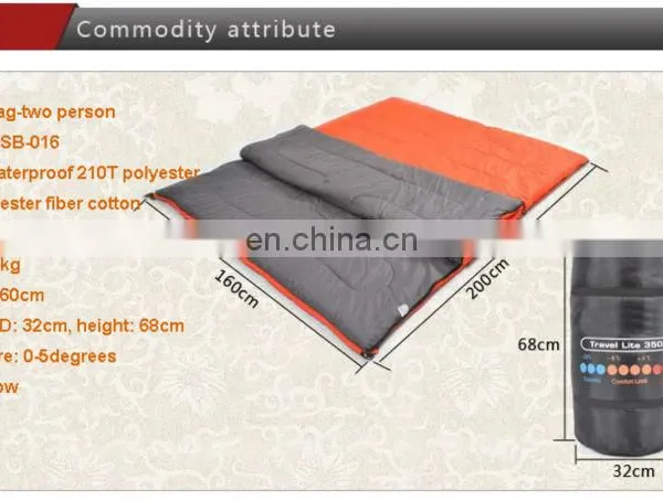 Waterproof 3.8 kg Double Sleeping Bag photo-2