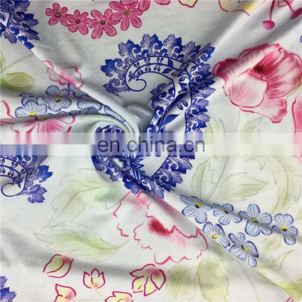 2016 Hot Selling Small Quantity Digital Printed Bamboo Stretch Jersey Fabric Knitted Fabric for T-shirt
