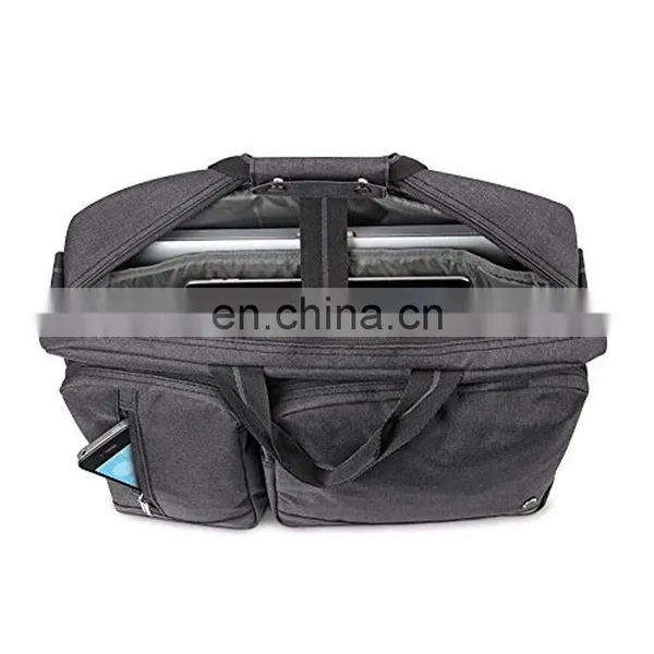 Grey 15.6" Laptop Hybrid Briefcase Backpack photo-6