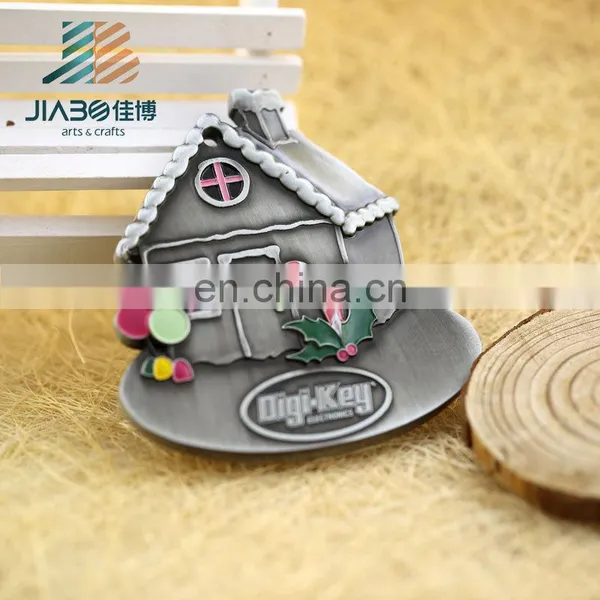 Antique Color Cute Cartoon House Shape Medals for Children With Ribbon photo-4