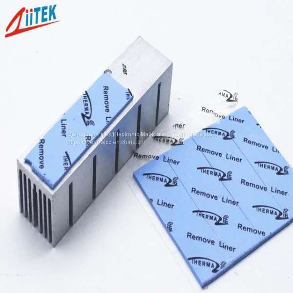 4mm Thickness Blue Color High Conductivity Silicone Thermal Gap Filler Pads photo-3