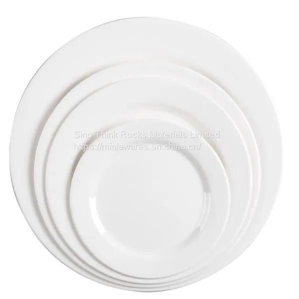 White Color Unbreakable Round Melamine Dinner Plate