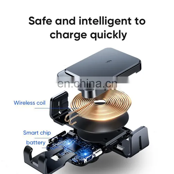 JOYROOM Built-in Battery Auto-clamp Leading 15W Qi Fast Charge Universal Wireless Car Charger Mount for IPhone 12 MINI Pro Max photo-6