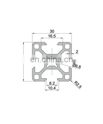 SHENGXIN 30 x 30 Aluminum Extrusion Profile t Slot 3030 Table Perfiles de Aluminio photo-2