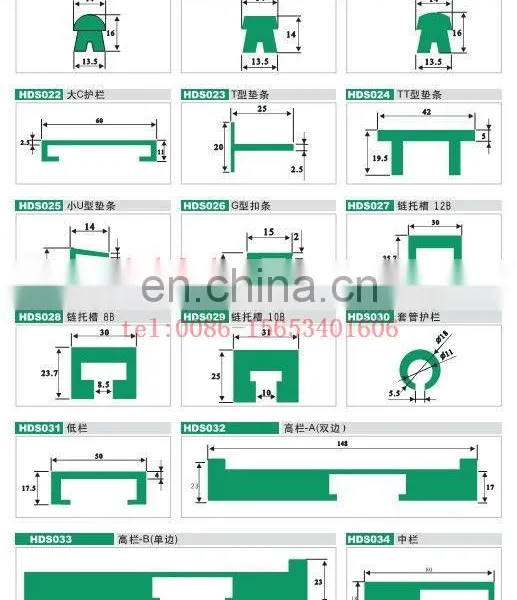 Green Ultra Slider Plastic Guide Rails, UHMW-PE Guide Track photo-6