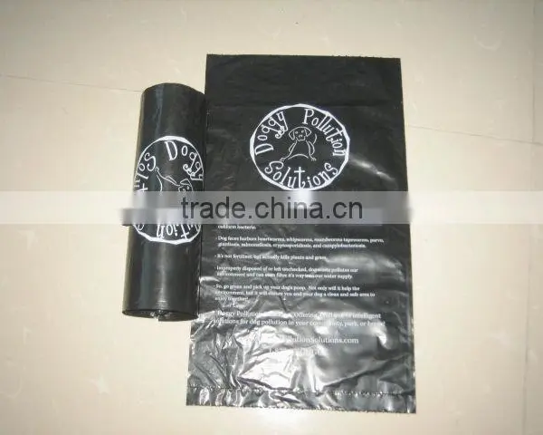Colored Printed Plastic Flat Dog Poop Bags on Roll photo-2