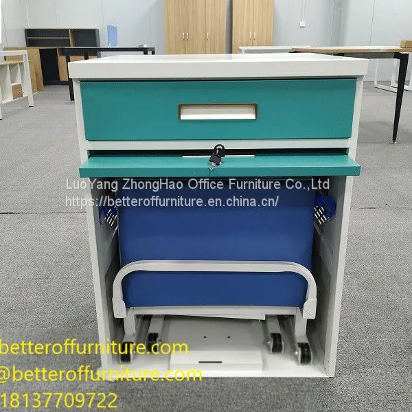 Folded Structure Shared Escort Bed Steel Frame and Sponge PU Surface photo-5