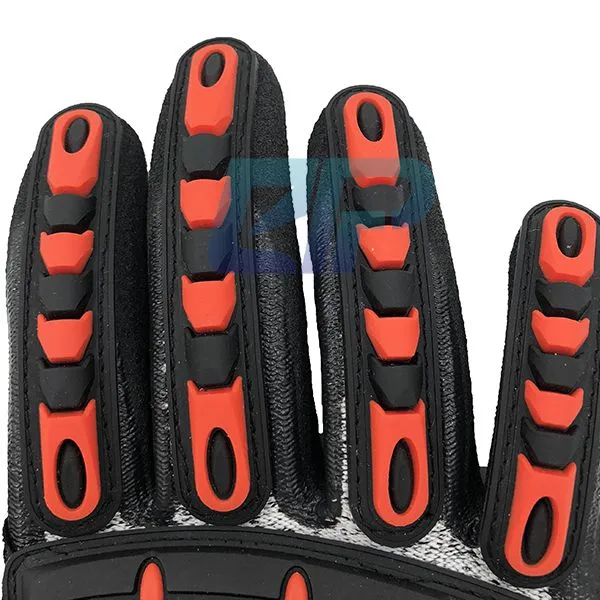 Superior Grip Cut Resistant Level 5 Protection Mechanic Impact Gloves For Car Tools Garden Construction photo-4