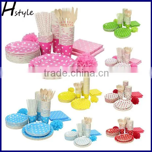Manufacture Party Favor Supplies Paper Tableware Set SC168 photo-5