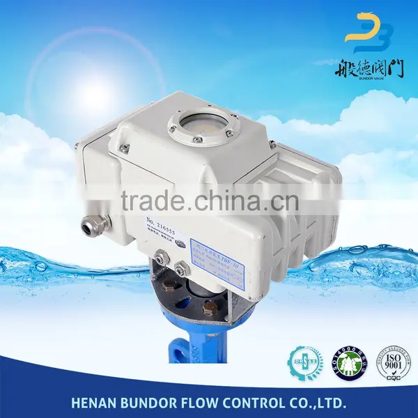 CI/DI DN300 Quick Switch Electric Motorized Wafer Type Butterrfly Valve With Flange Connection photo-5