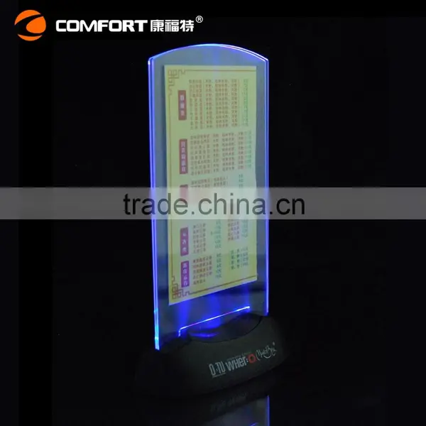 Illuminated Menu Holder Light up Table Tent photo-2