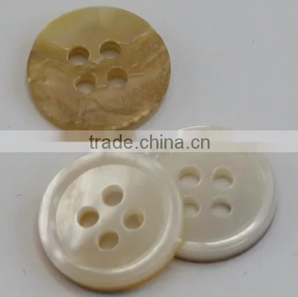White M.O.P. Shell 4-hole Button photo-3