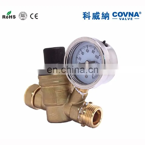 COVNA DN25 1 Inch Lead-Free Brass Low Pressure Adjustable RV Water Pressure Reducing Regulator Valve photo-3