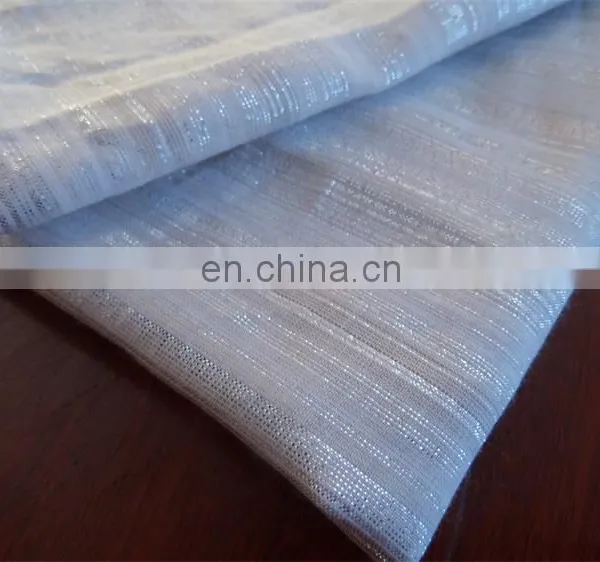 Bulk Stock Wholesale Price Cotton Poplin Sliver Lurex Shirting Fabric photo-3