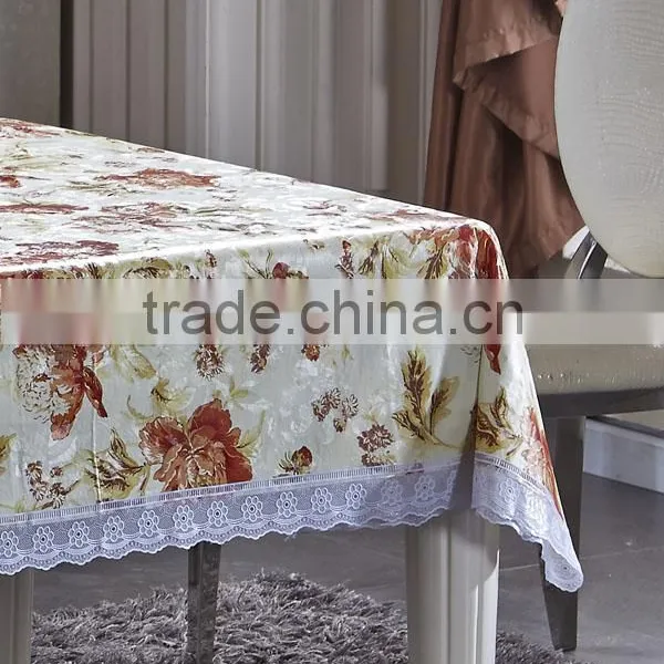 Elegant Lace Made in China Restaurant Polyester Tablecloth photo-4