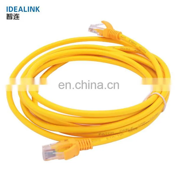 Chinese Manufacturer Yellow / Gray 4 Pairs Patchcord Cat5 1m 5e Utp Cable Cat 5 Patch Cable photo-4