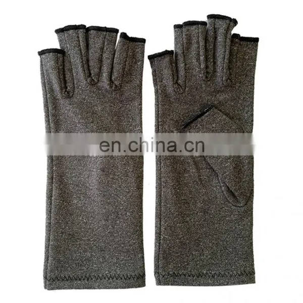 Wholesale Therapeutic Copper Joint Fingerless Pain Relief Hand Wrist Compression Arthritis Gloves photo-5