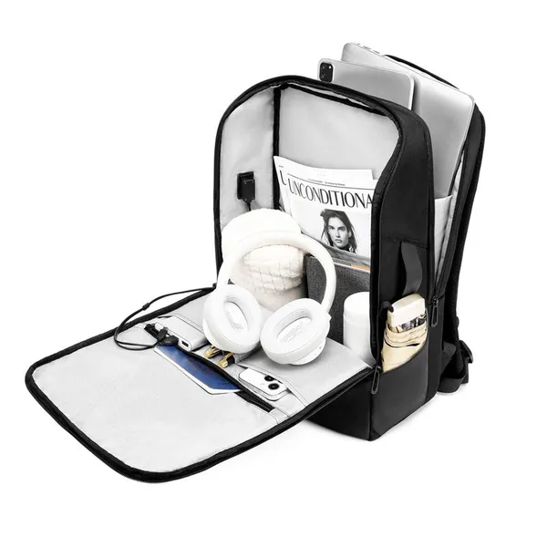 Shanghai Waterproof Business Travel Notebook Backpack Anti Theft Computer Backpack Black photo-5