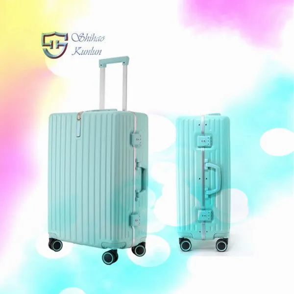 Luxury Metal Hard Shell Spinner Suitcase Travel Trolley Case PC Luggage With 360 Degree Wheels With Tsa Locks photo-5