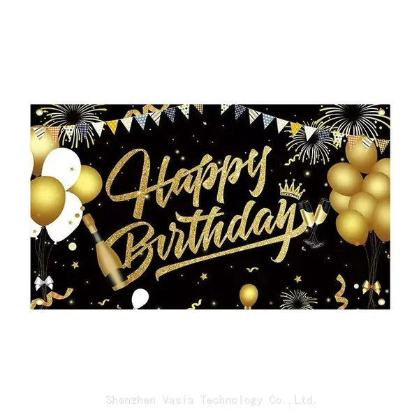 Vinyl Happy New Year Banners - 2025 Celebration Background for Event Decor photo-4