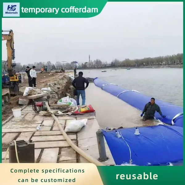 Custom Size PVC Temporary Cofferdam Durable Water Barrier For Lake Water Control Construction photo-2