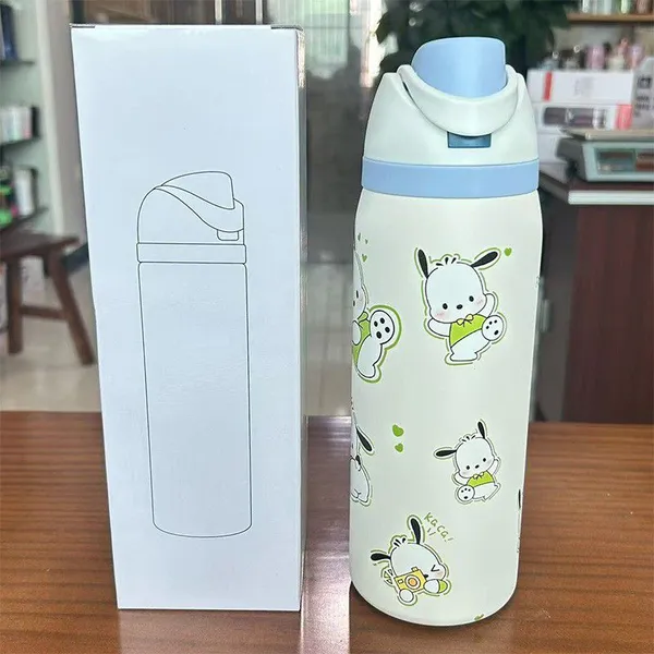 304 Stainless Steel Water Cup Owala Same Insulated Cup Portable Bounce Cup Portable Double Drink Cup Straw Cup photo-5
