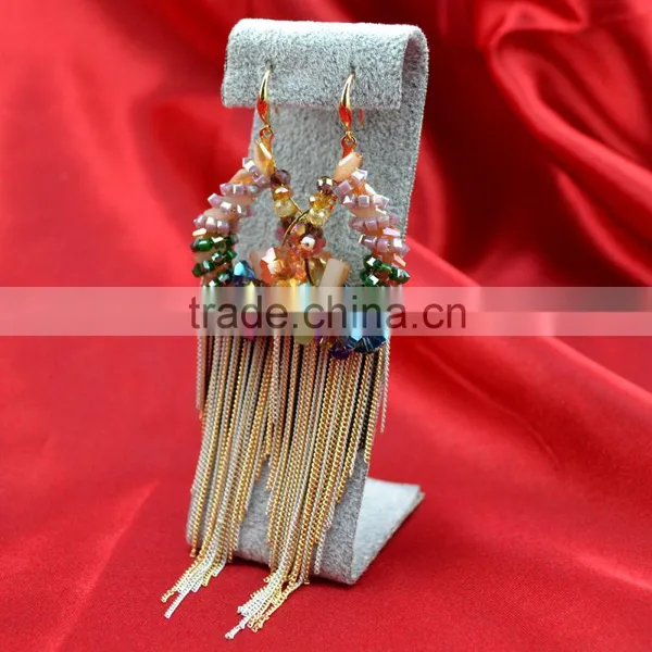Fashion Jewelry Long Chain Fashion Tassel Bridal Earrings photo-5