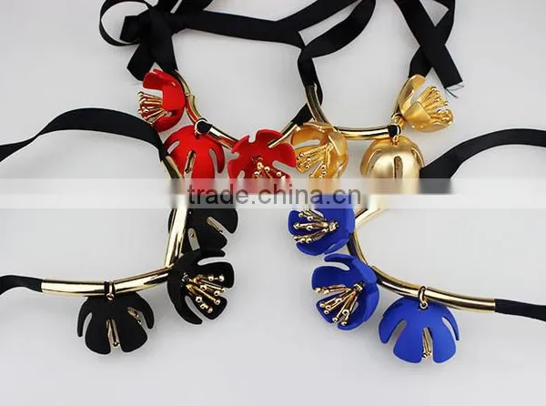 Wholesale Jewelry Handmade Short Collar Flower Necklace Fashion Women Jewelry photo-2