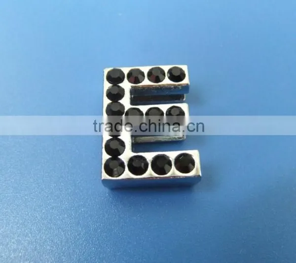 18mm Slide Letters With Black Rhinestone photo-4