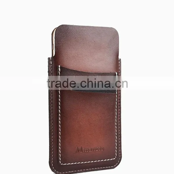 Fading Color Genuine Leather Mobile Phone Tube for IPhone 6/6plus for Women/Lady photo-5