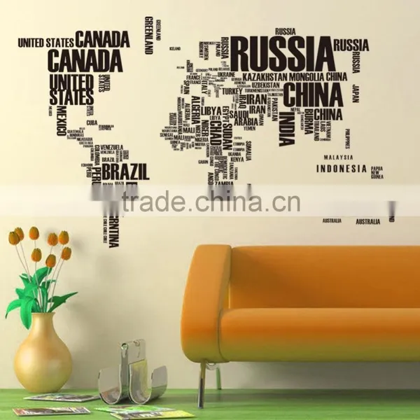 ALFOREVER XL Size English Country Name Decals,all of the World Country Name Sticker, photo-2