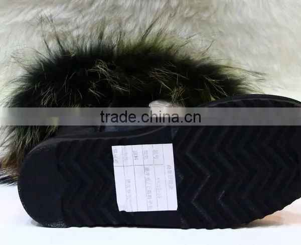 2016 HFUGG Sey Funky Women Fur Boots Winter Snow Boots With Fur Trim photo-4