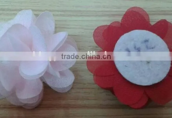 Handmade Satin Fabric Rosettes For Kids Wear --- S1420 photo-3
