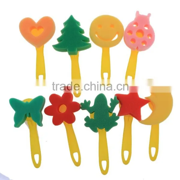 9 Shapes Multicolor Children DIY Sponge Brush photo-4